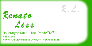 renato liss business card